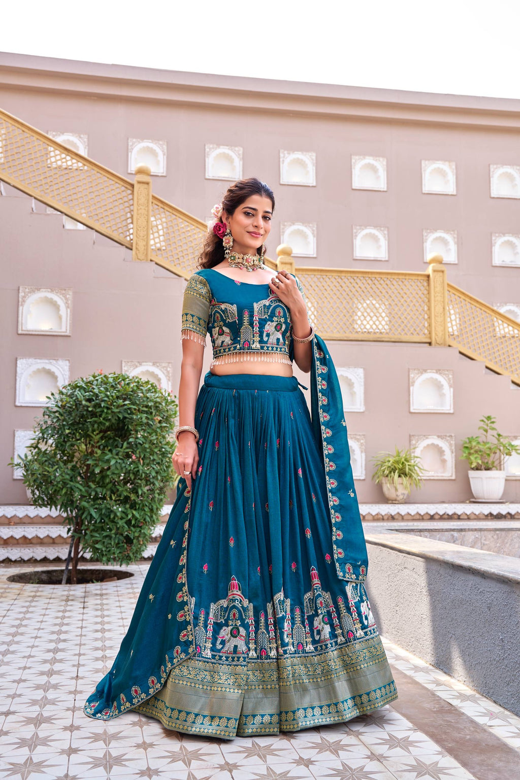 Velmorafeb Grand Wedding Collection Peacock Design Lehenga