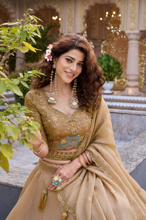 VELMORA Heritage Bridal Collection: Premium Crunchy Silk Lehenga Choli with 9-Meter Grand Flair